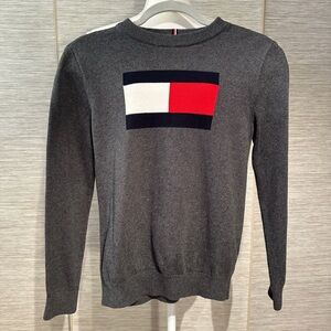 Tommy Hilfiger Boy’s Charcoal Sweater with Logo